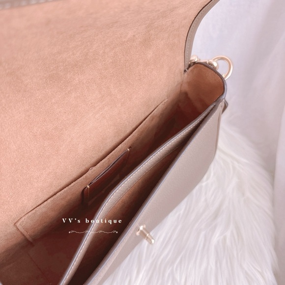 NWT Coach Hadley Shoulder Flap Turnlock Bag Crossbody Leather Dark Stone CY683 - Picture 8 of 11